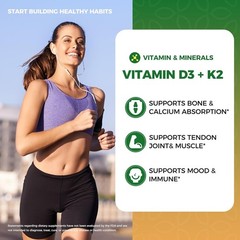 Organic Vitamin D3 10000 IU K2 Liquid w/ Vegan Omega-3 & Coconut MCT Oil
