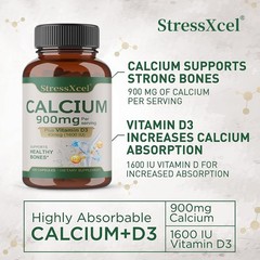 Calcium 8000mg with Vitamin D3, 30/60/120 Tablets – Non-GMO Support Bone Health