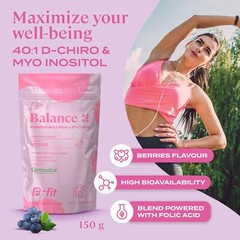 INOSITOL BALANCE Myo D-Chiro Powdered Food Supplement Berry Flavor 150g B-FIT B