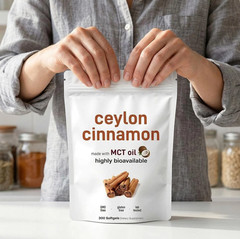 2 Pack Ceylon Cinnamon 7200mg 300 Softgels with MCT Oil Organic Joint Support