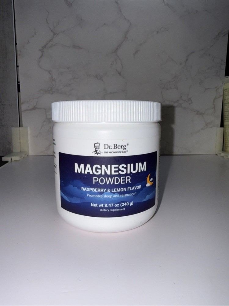 Dr. Berg Magnesium Glycinate Powder for Sleep, Relaxation & Stress Relief 8.47oz