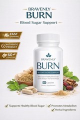 Bravenly Global Burn Blood Sugar Support Dietary Supplement 60 Capsules New Inv
