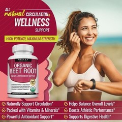 2 BOTTLES–NEW TopLux Organic Beet Root 2040mg––Energy Circulation & Antioxidant