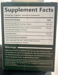 2x NAD+ Nicotinamide Riboside + Resveratrol, 900mg, 160 Capsules total exp 04/28