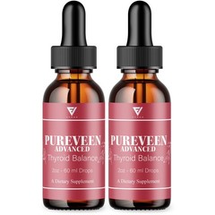 (2 Pack) Pureveen Thyroid Balance Drops, Pure Veen Advanced Formula (4oz)