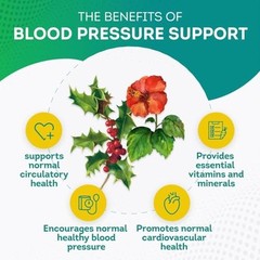 Purepremium Blood Pressure Supplements With Hawthorn Berry, Hibiscus –