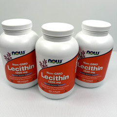 Lot 3 NOW Foods Non-GMO Lecithin 1200mg (400 x 3 = 1200 Softgels) Exp: 11/2028