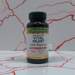 Natures Bounty Advanced Vital Heart With CoQ10 +Magnesuim 60 Softgel Exp 10/26