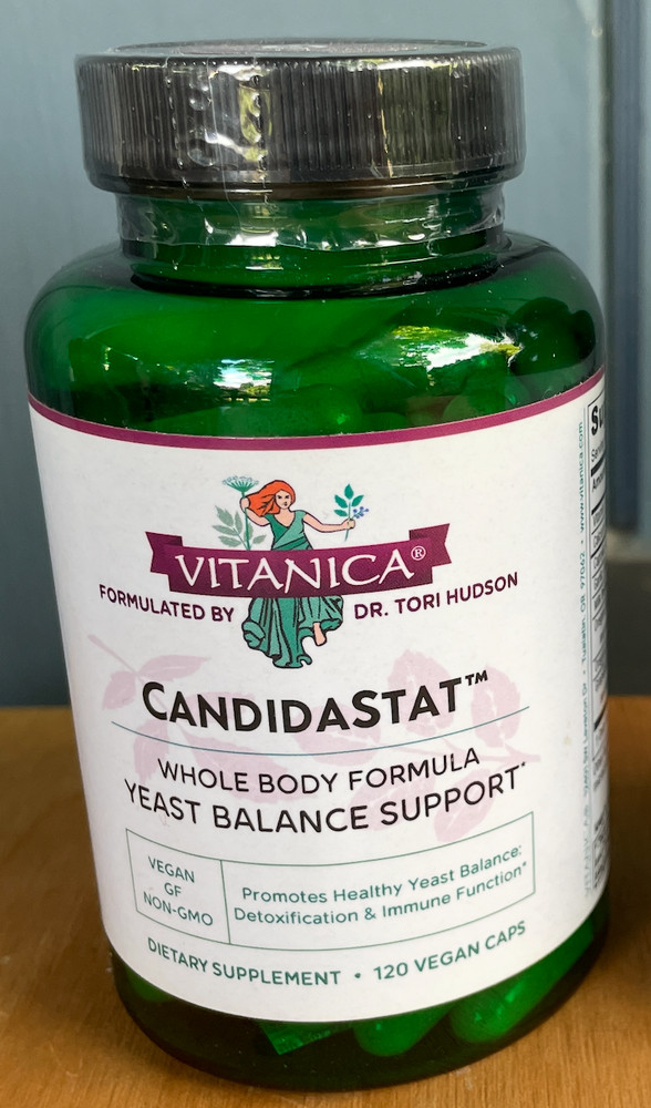 Vitanica CANDIDASTAT Yeast Balance Supplement & Support 120 VEGAN CAPSULES