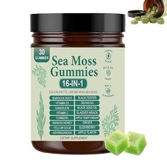 16 in 1 Organic Sea Moss Gummy Irishmoss Extract 6000Mg Green Apple Flavor 1-5pc
