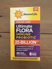 Renew Life Ultimate Flora Immune Care Probiotic 25 Billion CFU 30 Capsules 11/26