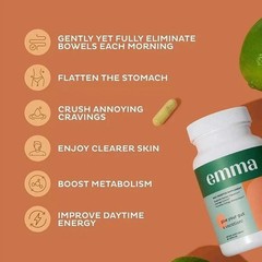 Emma Gut Health Supplement for Gas & Bloating Relief,Leaky Gut Repair,60 Capsule
