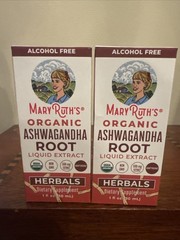 Mary Ruth’s ASHWAGANDA ROOT EXTRACT LIQUID 1 fl oz BEST BY 5/27 – 2 Bottles