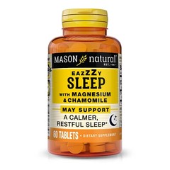 Mason Natural Eazzzy Sleep w/ Magnesium & Chamomile – Natural Sleep Aid, 60 Tabs