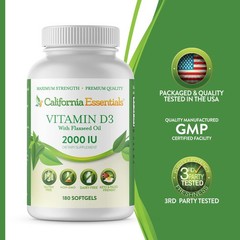 BOOST IMMUNITY & BONE HEALTH-VITAMIN D3 2,000iu SOFTGEL IN FLAXSEED OIL