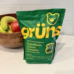 Gruns Adults Super Greens Gummies Multivitamin Superfood Gummy Bears 28 Packs