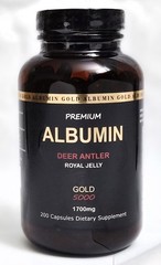 Premium Albumin, Royal Jelly 1700mg 200 Capsules.
