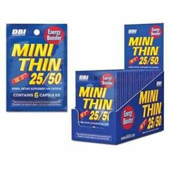 Mini Thin 25/50 25 50 Energy – 10 PACKS – Diet Herbal Caffeine 6 Capsules Pack