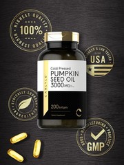 Pumpkin Seed Oil 3000mg Softgels | 200 Count | Cold Pressed, Non-GMO, Gluten Fre