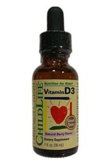 ChildLife Vitamin D3 Drops Dietary Supplement with Natural Berry Flavor 1 Fl Oz