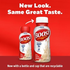 BOOST Original Ready to Drink Nutritional Drinks, Very Vanilla, 8 Fl Oz Bottl…