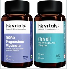 hk vitals 100% Magnesium Glycinate 120 Tablets For Better Sleep Quality