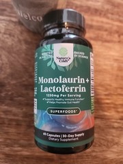 Nature’s Craft Monolaurin + Lactoferrin 1250mg, Superfoods Promote Gut Health