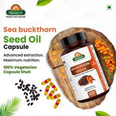 Biosash Sea Buckthorn Seed Oil 30 Capsules Omega 3 6 7 9 Herbal Supplement