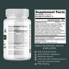 Nuvia- Digestive Support- 12 Bottles- 720 Capsules