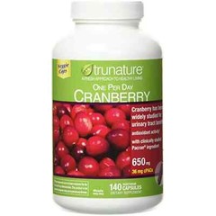 trunature CRANBERRY 650mg, 140 Vegetarian Capsules EXP – 03/26