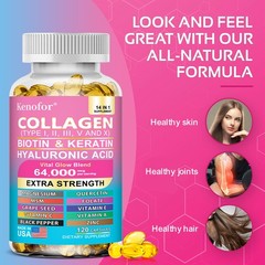 Collagen Supports Healthy Skin,Hair,Nails And Joints,Antioxidant 30/60/120 Caps