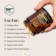Beekeeper’s Naturals Complete Gut Health, 3-in-1 Prebiotic – 60 Capsules