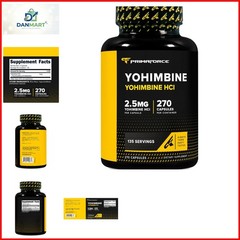Yohimbine HCl 2.5mg 270 Capsules, Gluten-Free | Supplement, Boosts Performan…