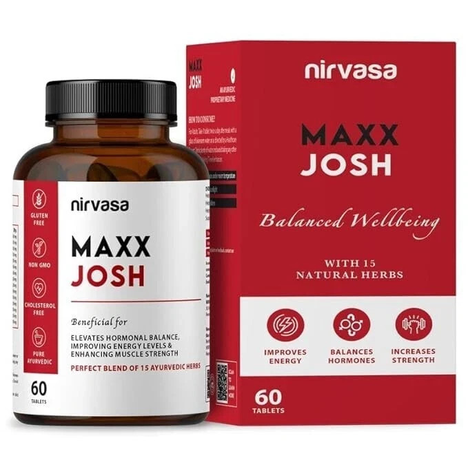 Nirvasa Maxx Josh Testosterone Tablets (500mg) 60 Tab with Ashwagandha Gokshura