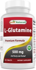 Best Naturals L-Glutamine 500mg, 250 Tablets