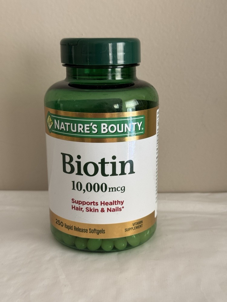 Nature’s Bounty Biotin 10000 mcg 250 Rapid Release Softgels EXP 01/2029