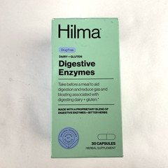 Hilma Dairy + Gluten Digestive Enzymes 30 Capsules Exp 8/2027
