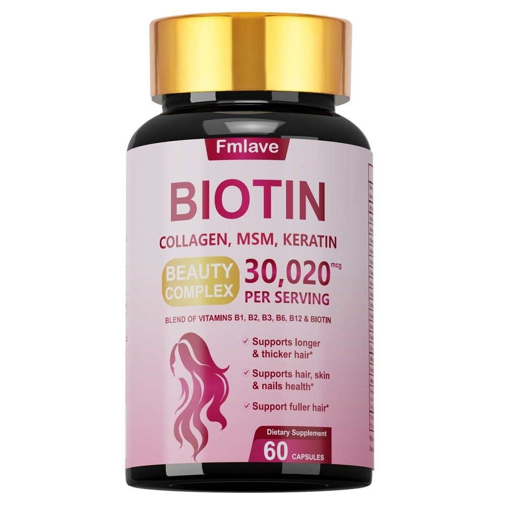 24-in-1 Advanced Hair Growth Vitamin B Complex | Biotin 30,000mcg, Collagen Zinc