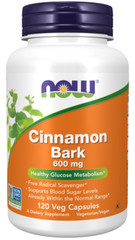 NOW Foods Cinnamon Bark 600 mg 120 Caps Blood Sugar Support 12/26EXP