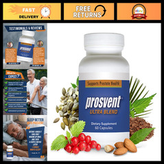 Ultra Prostate Support Supplement with Cranberry & Beta Sitosterol, 60 Caps