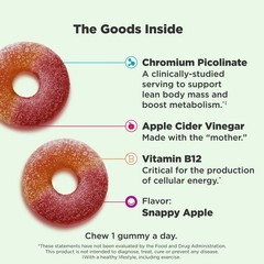 Apple Cider Vinegar Gummies for Metabolism, Energy & Digestive Health – 30 Count
