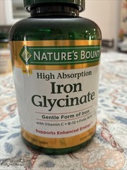Nature’s Bounty Iron Glycinate 300 Count EXP 3/2028- New