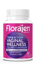 Florajen Women’S Triple Action Probiotic Prebiotic + Probiotic + Cranberry for .