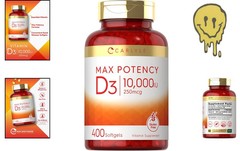 Vitamin D3 10000 IU 400 Softgels | Value Size | Max Potency | by Carlyle