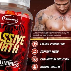 Massive Girth Gummies – Ashwagandha – Enhance Blood Circulation, Immune Support