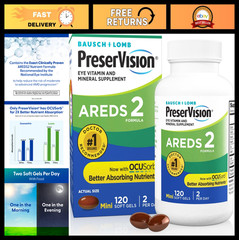Eye Vitamins for Macular Support – Lutein, Zeaxanthin, Vitamin C & E, 120 Softge