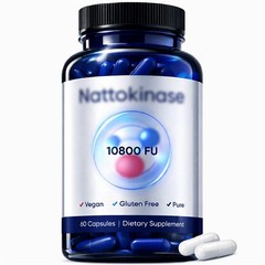 3X Nattokinase Supplement – 10800 FU 60 Capsules Per Serving Heart Circulation