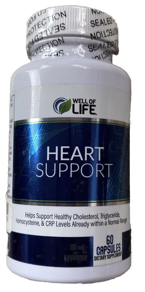 Well Of Life Heart Support 60 Capsules Healthy Cholesterol Triglycerides CRP