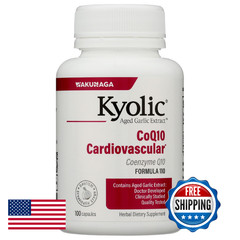 Kyolic Aged Garlic Extract Formula 110 CoQ10 Cardiovascular 100 Capsules