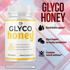 (3 Pack) Glyco Honey Advanced Support Blood Supplement GlycoHoney 180 Capsules
